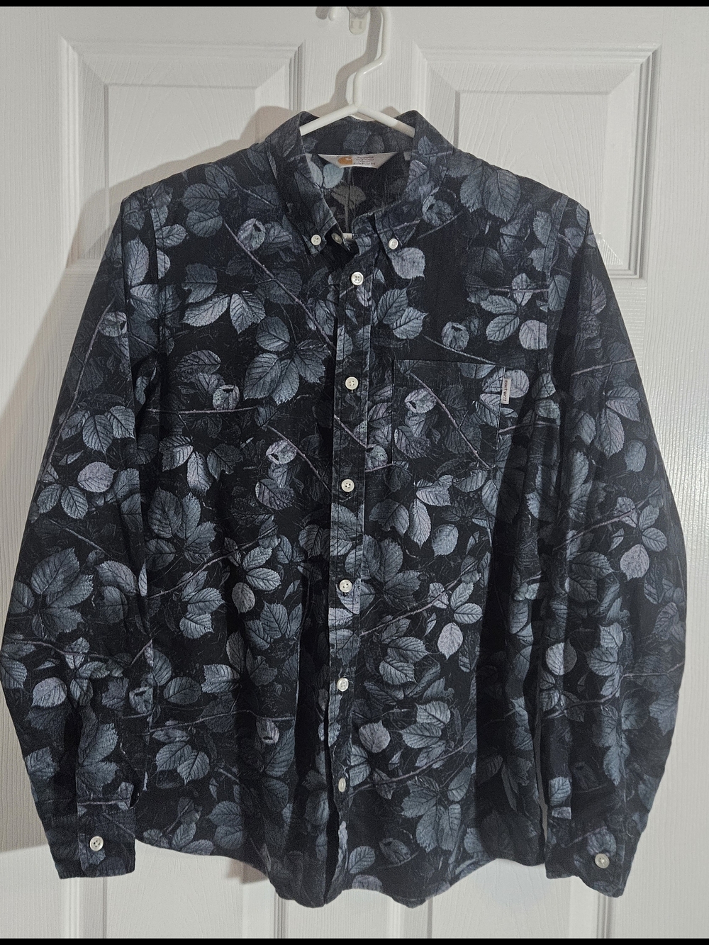Carhartt WIP Button-Down Leaf Print Shirt Mens XS Womens Medium/Small.